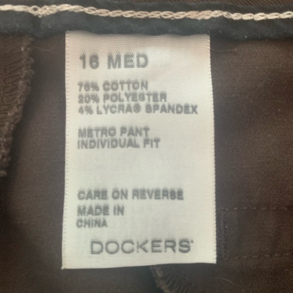 Dockers Mid rise Curvy Brown Wide Leg Women’s 16 Preloved - Picture 6 of 8